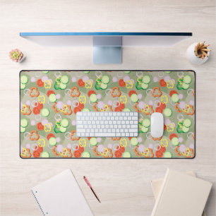 Texture With Slices Of Vegetables Desk Mat