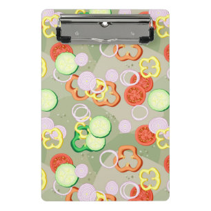 Texture With Slices Of Vegetables Mini Clipboard