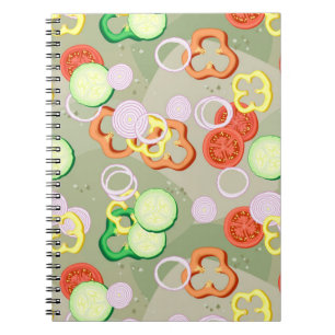 Texture With Slices Of Vegetables Notebook