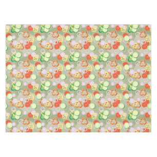 Texture With Slices Of Vegetables Tablecloth