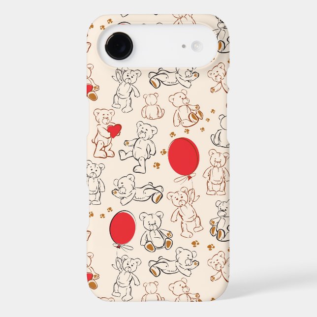 Texture With Teddy Bears Case-Mate iPhone Case (Back)