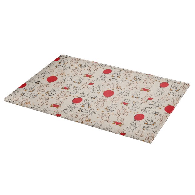 Texture With Teddy Bears Cutting Board (Corner)
