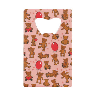 Texture With Teddy Bears, Hearts