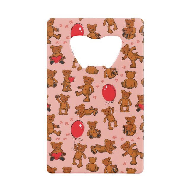 Texture With Teddy Bears, Hearts (Front)