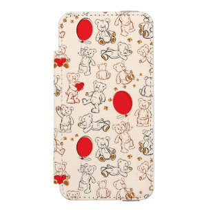Texture With Teddy Bears Incipio Watson™ iPhone 5 Wallet Case