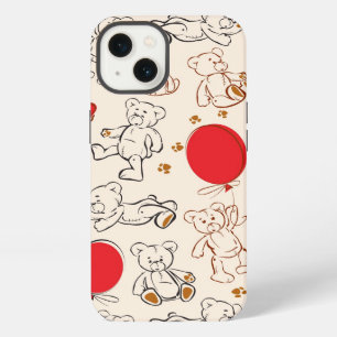 Texture With Teddy Bears iPhone 13 Case