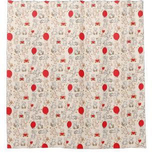 Texture With Teddy Bears Shower Curtain