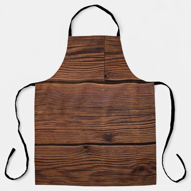 Texture wood grain weathered washed apron (Front)