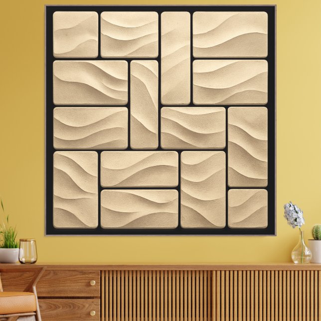 Textured 3D Panels Wall Art (Insitu(LivingRoom))