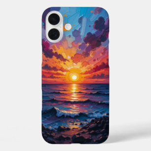 Textured Abstract Art iPhone 16 Plus Case