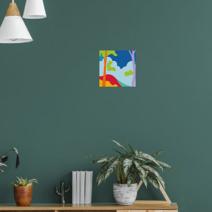 Textured Abstract Nature Landscape Acrylic Poster