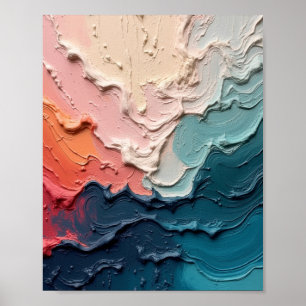 Textured Abstract Wall Art with Bold Brush Strokes
