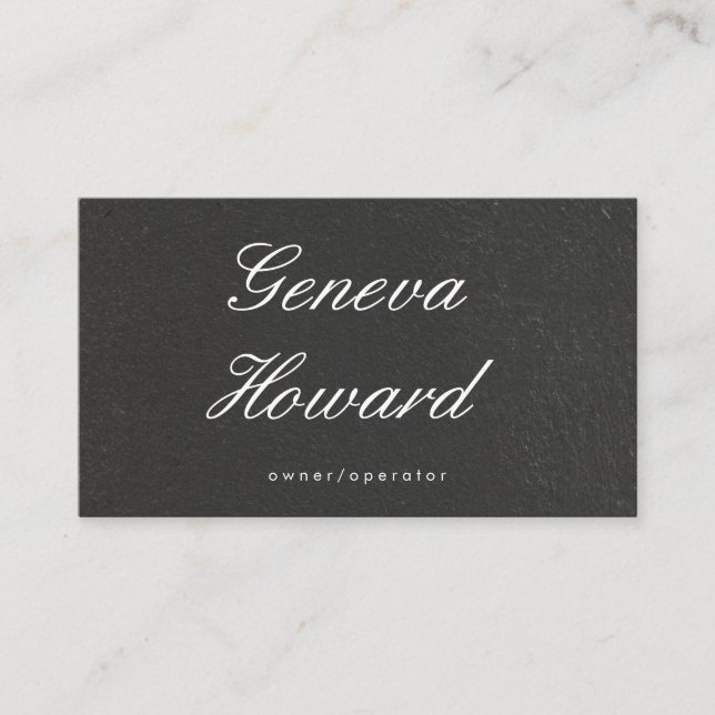 Textured Black Wall  Business Card (Front)