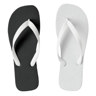 Textured Black White Two Colour Half sides Jandals