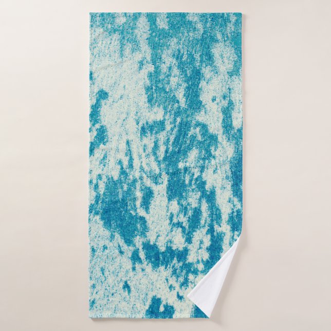 Textured blue background made of dense fabric. Con Bath Towel (Bath Towel)
