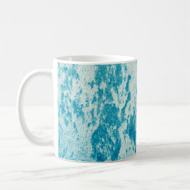 Textured blue background made of dense fabric. Con Coffee Mug (Left)