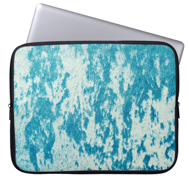 Textured blue background made of dense fabric. Con Laptop Sleeve (Front)