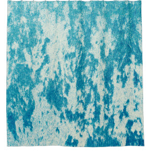Textured blue background made of dense fabric. Con Shower Curtain