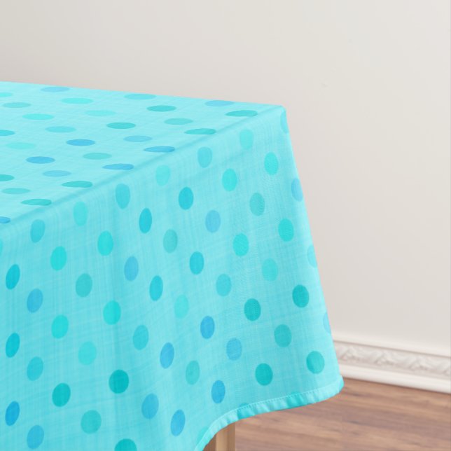 textured blue dots 2 tablecloth (In Situ)