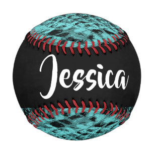 Textured blue snake skin baseball