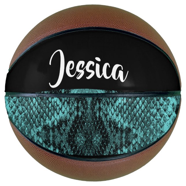 Textured blue snake skin basketball (Front)