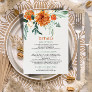 Textured Boho Pampas Grass Wedding Enclosure Card