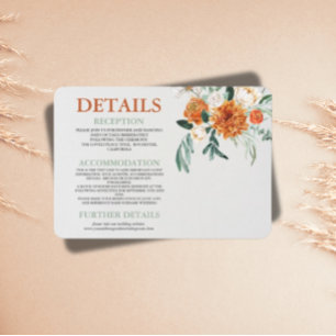 Textured Boho Pampas Grass Wedding Enclosure Card