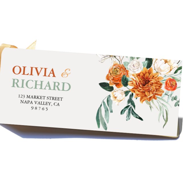 Textured Boho Pampas Grass Wedding Return Address  (Creator Uploaded)