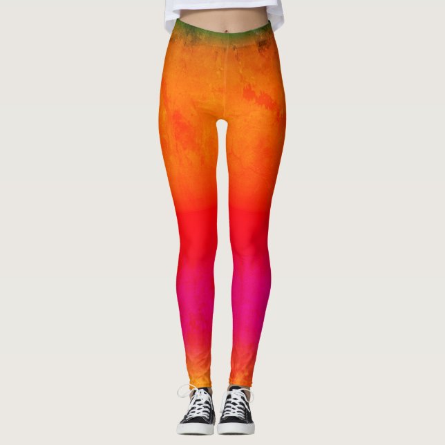 Textured Bright Colours on Leggings (Front)