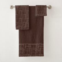 Textured brown.  bath towel set