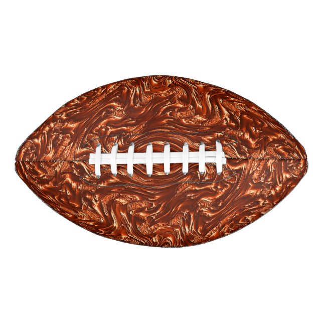 Textured brown terracotta football (Front)