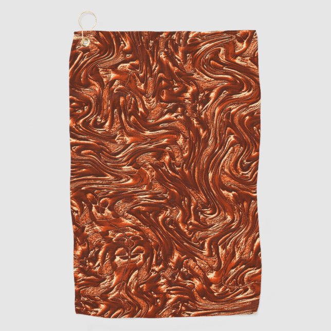 Textured brown terracotta golf towel (Front)