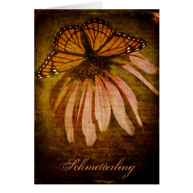 Textured Butterfly "Schmetterling" Card (Front)