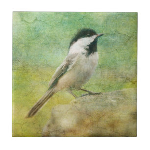 Textured Chickadee Tile