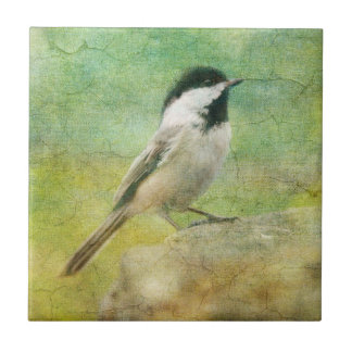 Textured Chickadee Tile