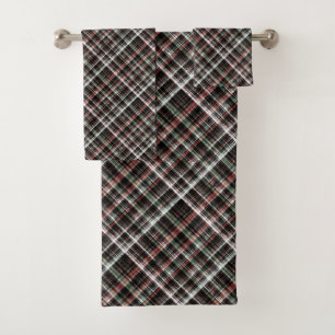 Textured Christmas tartan.  Bath Towel Set