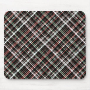 Textured Christmas tartan. Mouse Pad