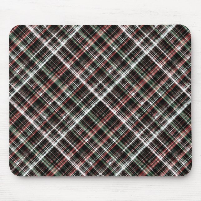 Textured Christmas tartan.  Mouse Pad (Front)
