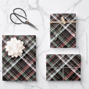 Textured Christmas tartan.  Wrapping Paper Sheet
