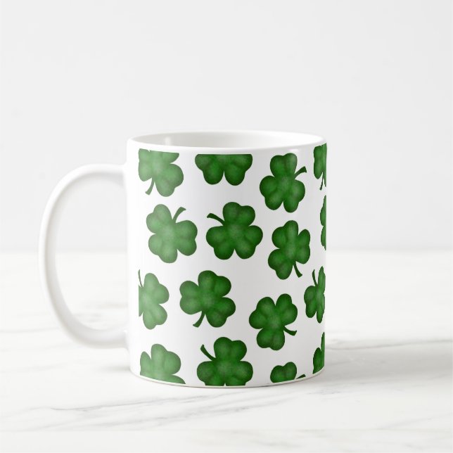 Textured Clovers Coffee Mug (Left)