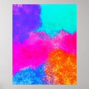 Textured Colorful Abstract Painting Poster