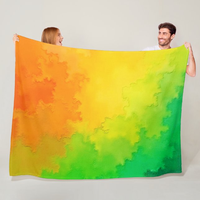 Textured Colour Blend Fleece Blanket (In Situ)