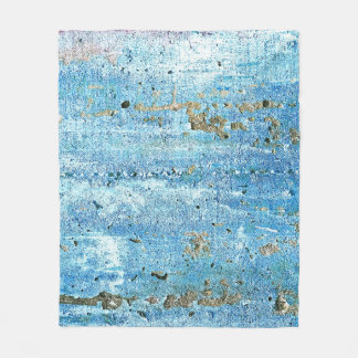 Textured concrete wall, rust stains. fleece blanket