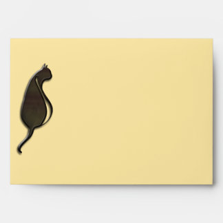 Textured Dark Brown Cat Envelope