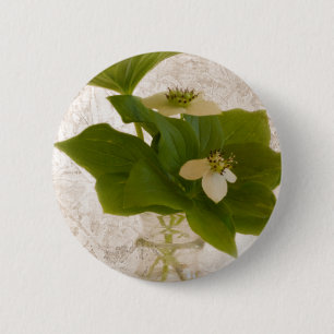 Textured Dogwood Bunch Berry Pin On Button
