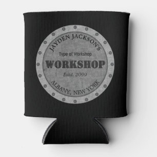 Textured Effect Shop Workshop Shed Can Cooler