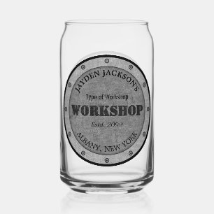 Textured Effect Shop Workshop Shed Man Cave Beer Can Glass