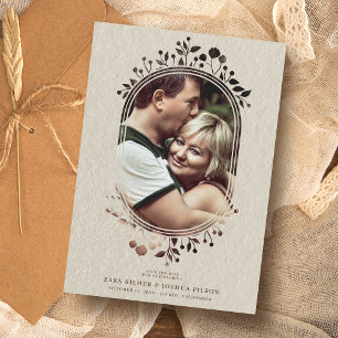 Textured Effect Wedding Fancy Branches Frame Photo