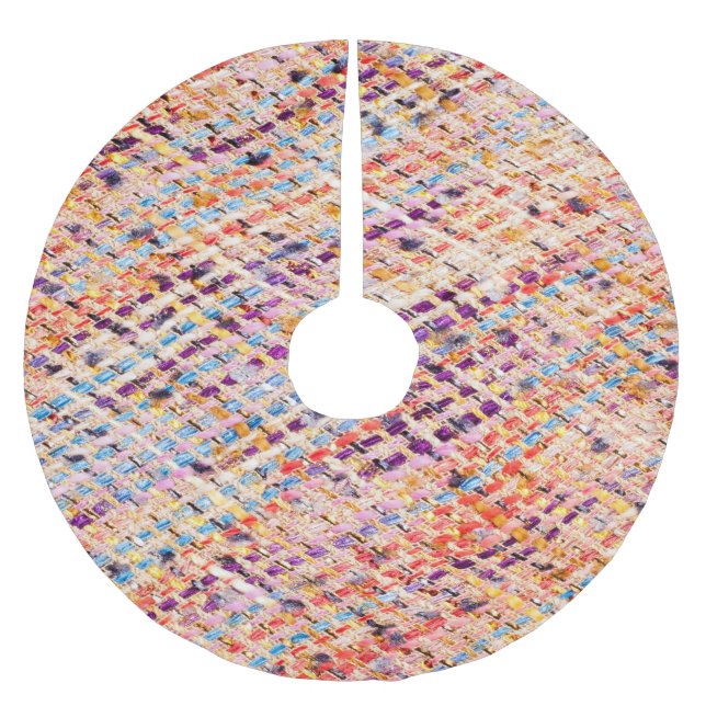 Textured Fabric Weave: Abstract Photography. Brushed Polyester Tree Skirt (Front)