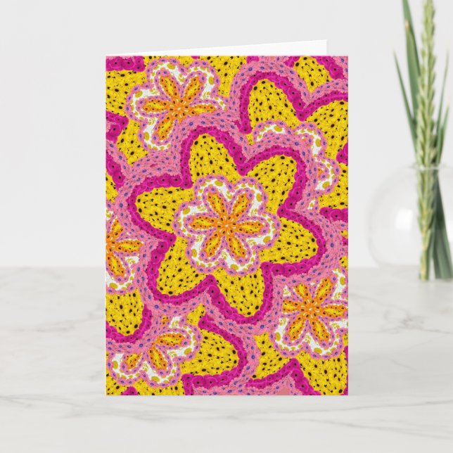 Textured Floral Pattern from Real Flowers Card (Front)